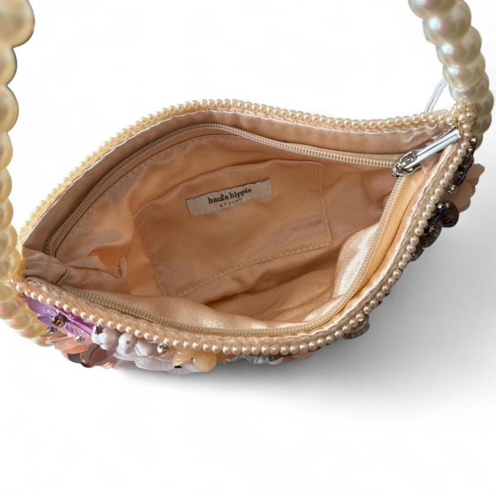 Haute Hippie 3D Floral Beaded Statement Bag - Picture 5 of 8
